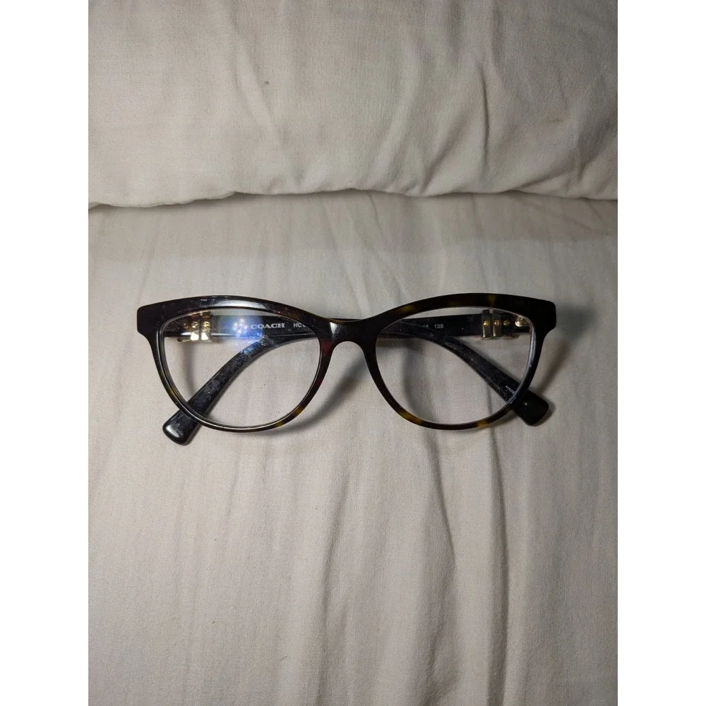 🕶️Frame only!  COACH HC 6087 5120 Eyeglasses Gold / Dark Tortoise 51-16-135